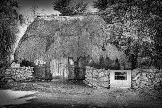 Andrew Xenios: 'Casa de Lorenzo', 2012 Black and White Photograph, Representational.   A Mayan house called a 'chozo' built by Lorenzo 85 years ago.  Lorenzo is 100 years old and live alone in his home.   ...