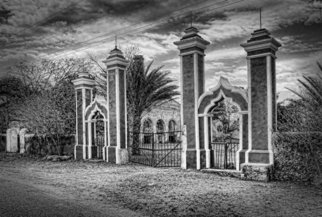 Andrew Xenios: 'La Hacienda Sabacchen', 2012 Black and White Photograph, Representational.  This is the entry way of a beautiful hacienda in Sabacchen on the road to Ochil, Yucatan, Mexico. ...