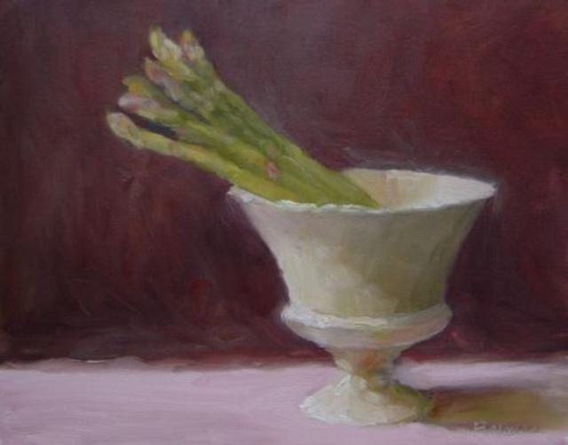 Artist Susan Barnes. 'Regal Asparagus' Artwork Image, Created in 2004, Original Painting Oil. #art #artist
