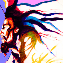 Bob Marley Painting Artwork Rosta, Barry Boobis