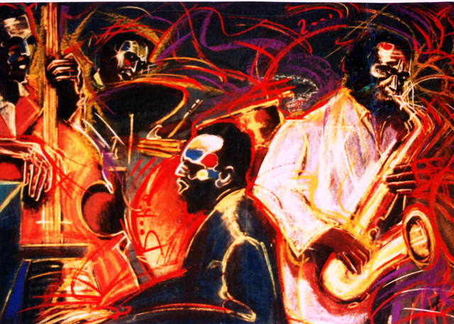 Barry Boobis  'New Orleans Quartet Painting Artwork', created in 2011, Original Painting Oil.