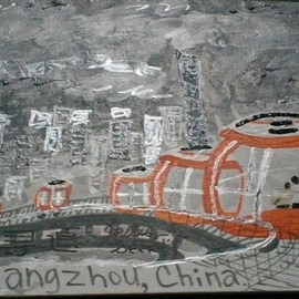 Jacki Weber: 'China ', 2015 Acrylic Painting, World Culture. Artist Description:  5. 00 for any of my framed photo sized art. first one free. single jacki on twitter to request please thx ...