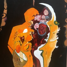 Becky Soria: 'body talk flowering', 2020 Acrylic Painting, Abstract Figurative. Artist Description: From theBody Talk Collection...