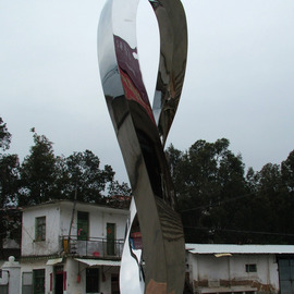Wenqin Chen: 'Endless Curve No3', 2010 Steel Sculpture, Abstract. Artist Description: stainless steel sculpture, monumental sculpture, varied commissions available, up scale available, corporate sculpture, public sculpture. ...
