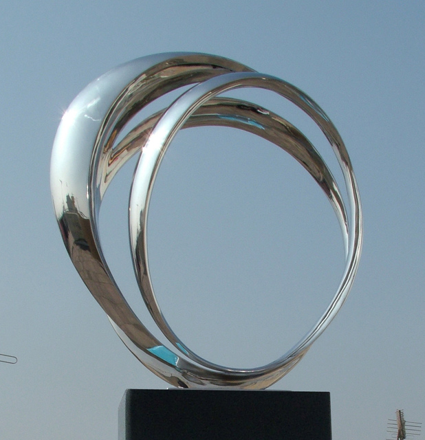 Artist Wenqin Chen. 'Eternal Curve No3' Artwork Image, Created in 2011, Original Sculpture Steel. #art #artist