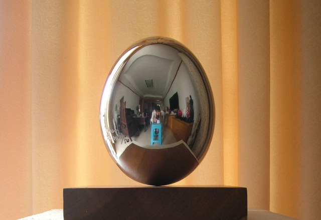 Wenqin Chen  'Standing Egg No1', created in 2009, Original Sculpture Steel.