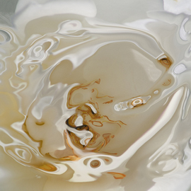 Bruno Paolo Benedetti: 'white watercolor', 2013 Digital Photograph, Abstract. Artist Description: Fluid abstract shape in white and yellow shades and tones in watercolor texture.  Single copy printed on Kodak Endura metallic paper, signed and numbered on the back.Buy RM License on  