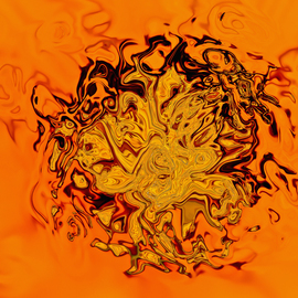 Bruno Paolo Benedetti: 'yellow and orange shades', 2014 Digital Photograph, Abstract. Artist Description:  Yellow and orange shades on orange background. Fluid abstract shapes. Abstract non objective photography. Printed size 11x14 inches on wrapped canvas. Limited edition prints 1 of 1. Keywords fine- art, fluid- shapes, modern- art, non- objective, orange, orange- background, orange- shapes,  yellow- orange- shades ...
