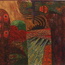 Ben Hotchkiss: 'Composition 2025', 1996 Oil Painting, Abstract. Artist Description: It is a painting that is part of a 14 by 18 series done in the 1980s.  It is among my earliest abstract oils. ...
