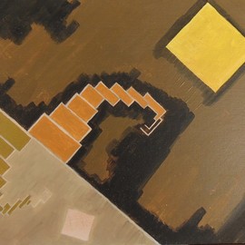 Ben Hotchkiss: 'Composition 2047', 1990 Oil Painting, Abstract. Artist Description: It is a painting that is a part of a 14 by 18 series that I painted in the 1980s.  It is among my earliest abstract oils. ...
