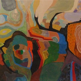 Ben Hotchkiss: 'Composition 2237', 2011 Oil Painting, Abstract. Artist Description: It is a painting that is part of a 2 foot by 2 foot series that I painted about ten years ago. ...