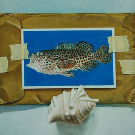 Jonathan Benitez: 'previous catch', 2007 Acrylic Painting, Still Life. Artist Description:  i painted it based on the photos of catch from last summers fishing. ...