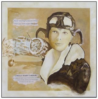 Benno Fognini: 'Amelia', 2014 Acrylic Painting, Airplanes.  mixed- media ...