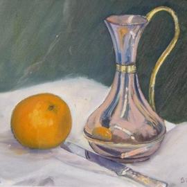 Bill Obrien: 'Copper Jug', 2008 Oil Painting, Still Life. 