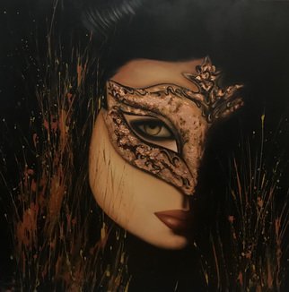 Bita Mohabbati: 'mask', 2012 Oil Painting, Mask. mask, mystery, woman...