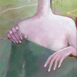 Beata Wrzesinska: ' Mystery', 2018 Oil Painting, Figurative. Artist Description: Woman landscapes body...