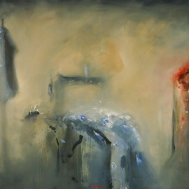Bojan Kiridzic: 'LUTKA I SINGERICA', 2008 Oil Painting, Abstract Figurative. 