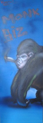 Helge W. Steinmann A.k.a. Bomber: 'Monkey Biz', 2009 Other Painting, Animals.   Graffiti Art, Urban Art, Aerosol Art, Spraycan on canvas     ...