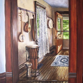 Bonie Bolen: 'Come On In', 2007 Oil Painting, Music. 