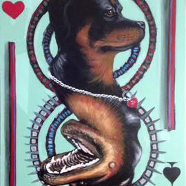 Bonie Bolen: 'my dog, Ace', 2012 Other Painting, Dogs. Artist Description:    Original not for sale but color prints available.   ...