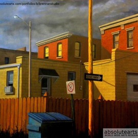 Christopher Brennan: 'Alley Dream', 2012 Oil Painting, Cityscape. 