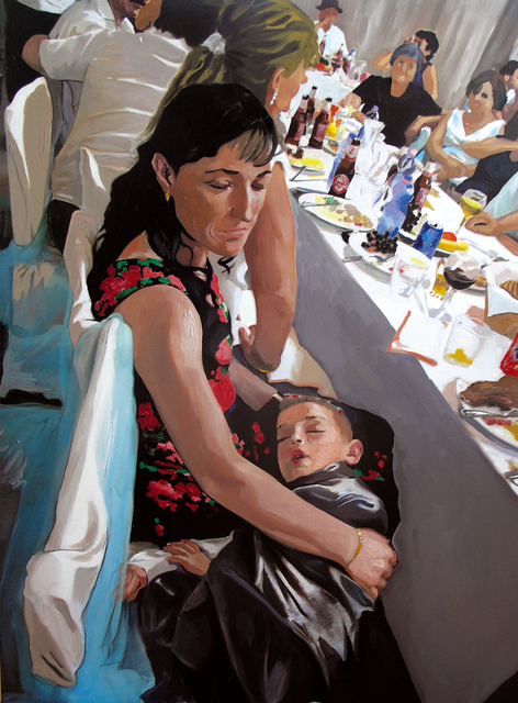 Artist Brikena Berdo. 'At The Wedding' Artwork Image, Created in 2010, Original Painting Oil. #art #artist