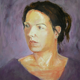 Brikena Berdo: 'iva', 2017 Oil Painting, Portrait. 