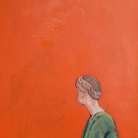 Bryce Brown: 'woman on orange', 2017 Acrylic Painting, Figurative. Artist Description: This is a return to the figure, uncompromised, no unnecessary detail or background decoration. Woman on Orange is painted in bold complimentary colours and incorporates my classic rendering of the figure in a strong, contemporary style. ...