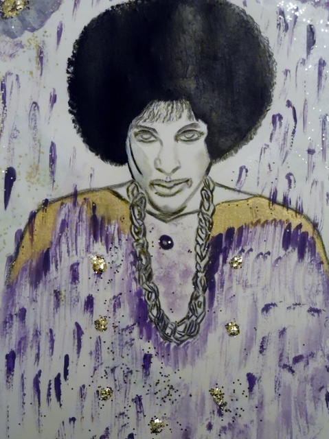 Nicole Burrell  'Prince The Legend ', created in 2016, Original Drawing Marker.