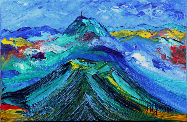 Marie-France Busset  'VOLACANS D AUVERGNE', created in 2010, Original Painting Oil.