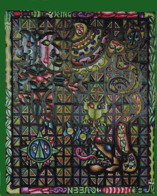 Artist Pentagram Carolingiantoad. 'THE MAN AND CAROLINGIAN TOAD' Artwork Image, Created in 1997, Original Calligraphy. #art #artist