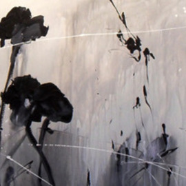 C.c. Opiela: 'Winter  Soltice', 2010 Acrylic Painting, Floral. Artist Description:     Black and whitetextured.    ...