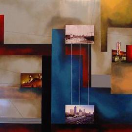 Christian Culver: 'Atlanta 2', 2011 Oil Painting, Architecture. Artist Description:  Oil on wood panel with architectural images. ...