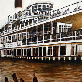 Craig Cantrell: 'Tashmoo', 2009 Oil Painting, Boating. Artist Description:   My rendition of the Steamship Tashmoo from the early 1900' sCanvas print size 11. 5x8 $150. 00Photo print size 18 x 24 $50. 00  ...