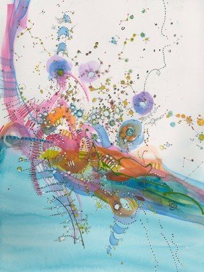 Christine Alfery: 'willywonka sflyingmachineii', 2017 Watercolor, Aviation. Conceptural Art work.  ...