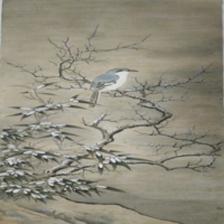 Jinxian Zhao : 'chinese painting', 2018 Ink Painting, Birds. this is meticulous painting , belong to one of chinese painting.  100handmade.  this is key on the brush line.  ...
