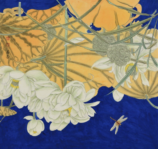 Jinxian Zhao   'Lotus Painting', created in 2020, Original Drawing Ink.