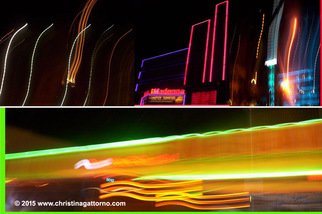 Christina Gattorno: '3am', 2004 Color Photograph, Abstract.  It's 3am on a Tuesday, from my car the city looks like a blur.  As I speed up to 60 mph it lights up like the 4th of July.Conceptual Photographic ArtDigital print on archival paper. Mounted on Aluminum & Plexiglas  ...