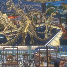 Carol Griffith: 'Museum Piece', 1990 Oil Painting, Representational. Artist Description: Painted on two joined canvases, this painting tries to capture my essential memories of classic old natural history museums I have visited. ...