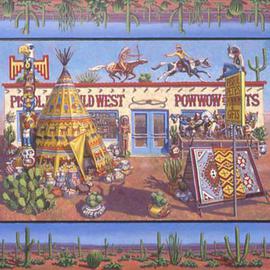 Carol Griffith: 'Pistol Petes', 1992 Oil Painting, Americana. Artist Description: Pistol Pete' s is one of a series of paintings based on memories of roadside attractions and souvenir stands. This painting is a composite of many remembered trips. ...