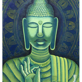 Chandru Hiremath: 'buddha-csh01', 2012 Acrylic Painting, Buddhism. Artist Description: Buddha...