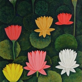 Chandru Hiremath: 'lotuscsh0016', 2016 Acrylic Painting, Floral. Artist Description: Lotus...