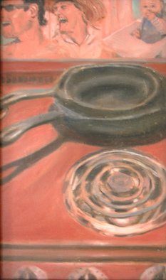 Charles Wesley: 'Meal', 2000 Oil Painting, undecided.  5/ 6/ 00  Is it just me or is there a sinister side to this seemingly light painting? ...