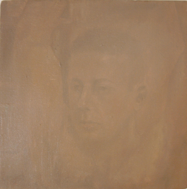 Charles Wesley  ' Self Portrait: Brown', created in 1998, Original Painting Acrylic.