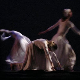Cheryl Dodds: 'White silk and a lavender sonata', 2003 Color Photograph, Dance. Artist Description: Digital photography from May 2003 performance of Richland Academy. Mat and mounted on handmade paper, framed size 20X16.  ...