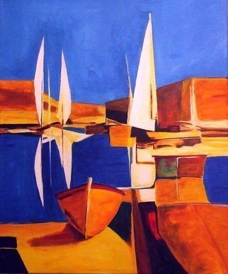 Christian Mihailescu: 'Marina 04', 2011 Acrylic Painting, Sailing.   Title: MARINA 04- ORIGINAL ACRYLIC PAINTING on CANVAS Size: 20