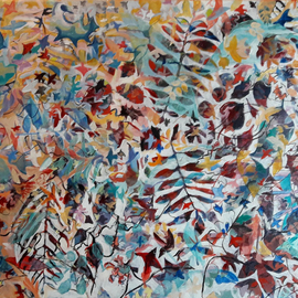 Chris Walker: 'leafing', 2020 Oil Painting, Abstract Figurative. Artist Description: Organic Abstract...
