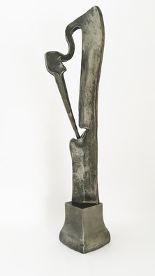 Claudio Bottero: 'Cova sculpture', 2010 Steel Sculpture, Abstract Figurative. Abstract piece that represents a Heron with her nest. ...