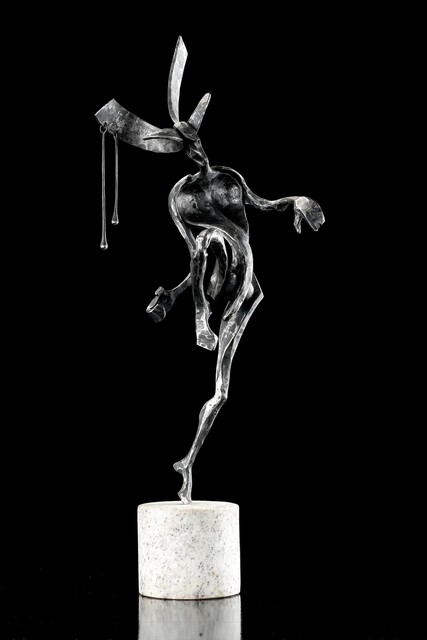 Claudio Bottero  'Giocoliere', created in 2008, Original Sculpture Steel.
