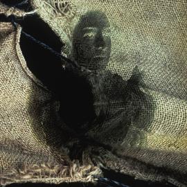 Claudia Nierman: 'Whispers on jute', 1995 Cibachrome Photograph, Fantasy. Artist Description:  Part of a Series on phantoms.This image is also available printed on canvas 57 x 80; and in cibachrom 32x 45. ...
